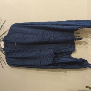 Shu-Shi Rayon Swim Cover Nwt Blue Green Beach Beachy Light Weight Nwt